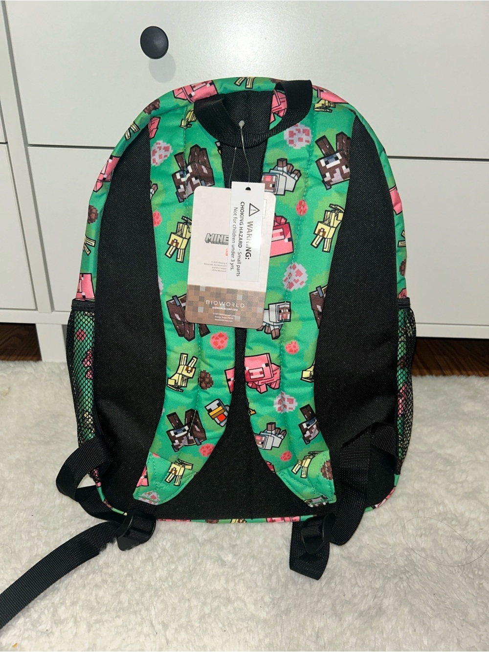 Minecraft Green Pixel Character Backpack - Picture 2 of 2